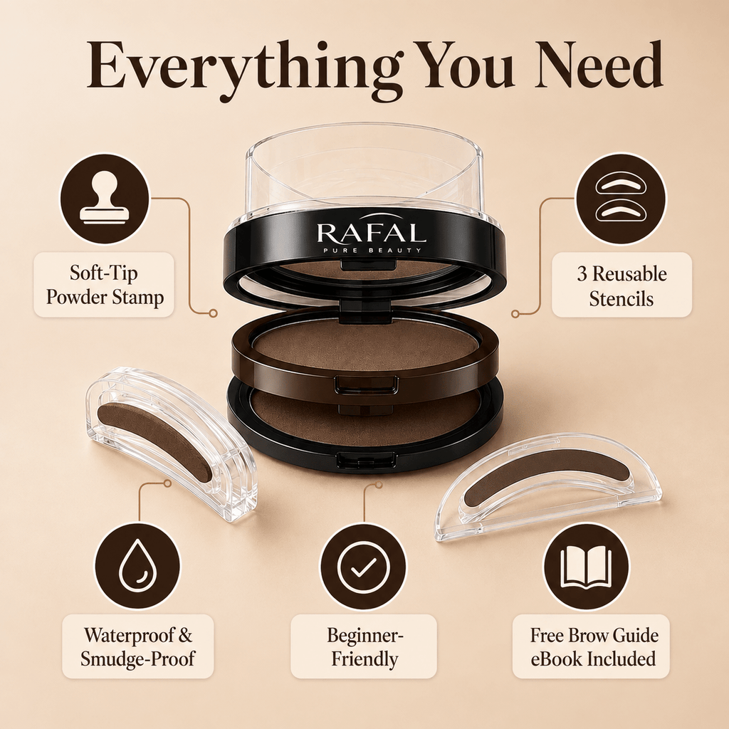 Rafal Brow Stamp Kit – Natural-Looking Brows in Under 5 Seconds - Rafal