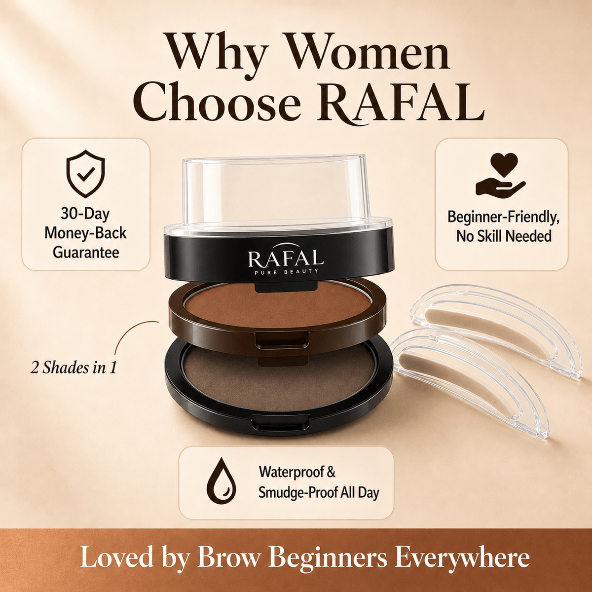 Rafal Brow Stamp Kit – Natural-Looking Brows in Under 5 Seconds - Rafal